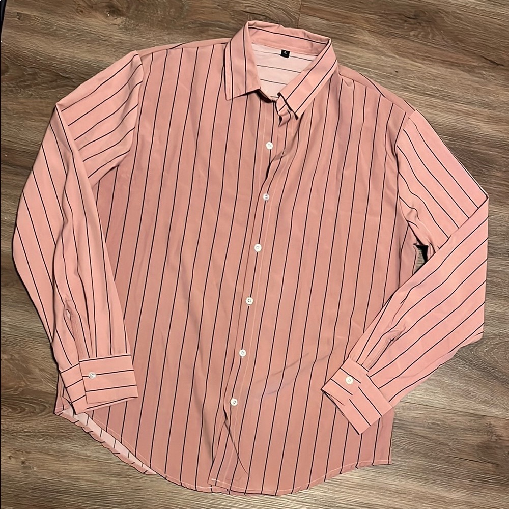 NWOT Pink Striped Shirt